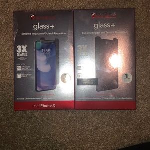2 NEw iPhone X protective glass. In box unopened